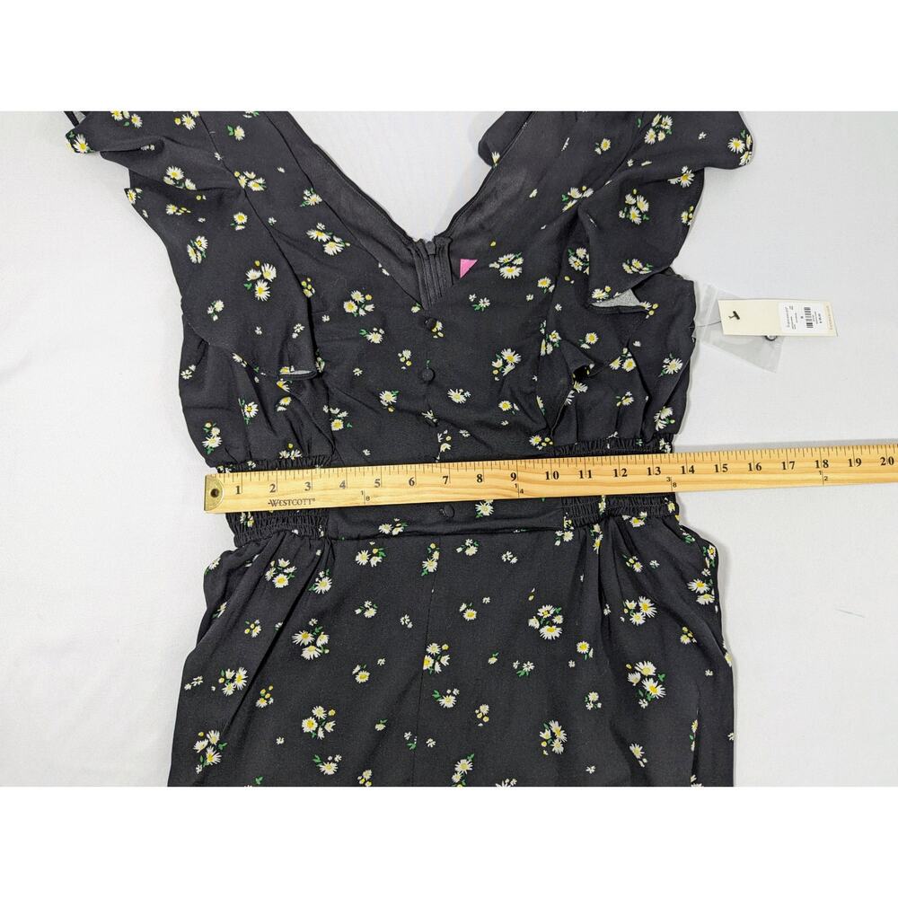 NWT Flutter Sleeve Romper Women's Medium Black - Picture 8 of 9